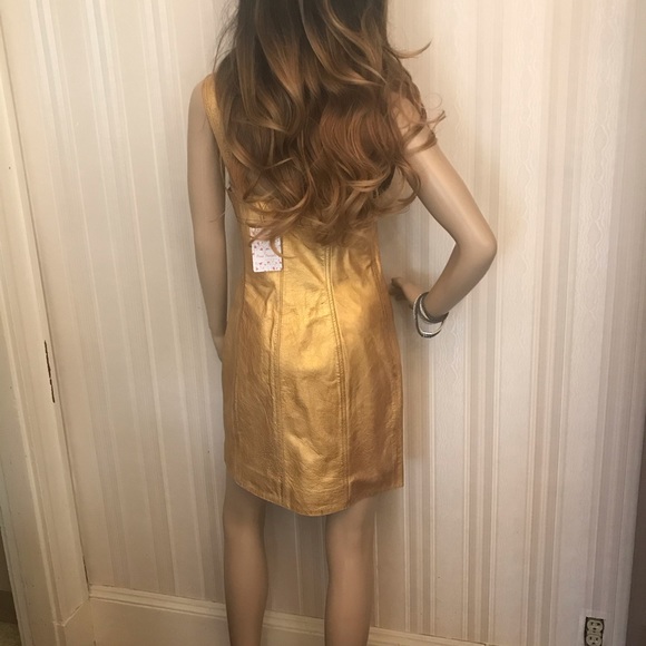 Free People Goldie LEATHER Sheath Dress - Picture 7 of 16